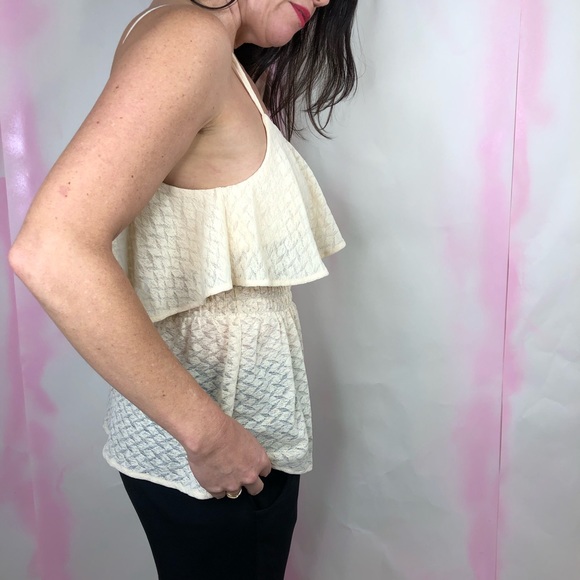 Torn by Ronny Kobo Layered Lace Mesh Tank Top - Picture 2 of 7